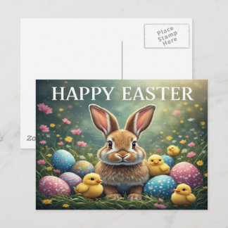 Paas Konijn Wenskaart Briefkaart