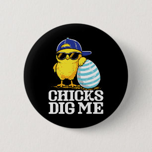 Paas Kuiken Graaf Me Cool Kip Zonnebril Mannen Jon Ronde Button 5,7 Cm