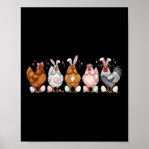Paas Kuiken Konijnen Oren Haan Pluimvee Boer Poster