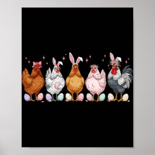 Paas Kuiken Konijnen Oren Haan Pluimvee Boerderij Poster