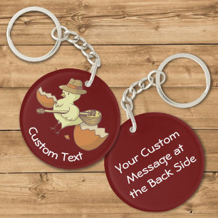 Paas Kuiken met Bouzouki Sleutelhanger