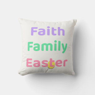 Paas kussen 'Faith & Joy' – 'Faith Family Easter'
