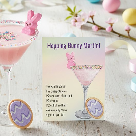 Paas Lenteklassiek Martini Cocktail Recept Briefkaart