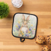 Paas leuk konijn bloem pot holder pannenlap (Top down)