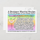 Paas Marshmallow Martini Recept Briefkaart (Voorkant / Achterkant)