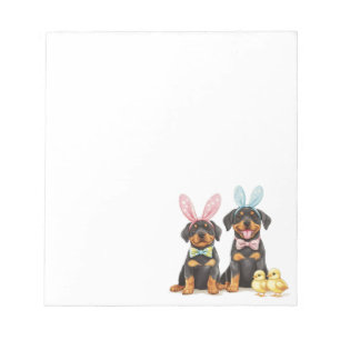Paas Rottweiler Honden Bunny Ears Notitieblok