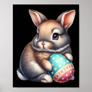 Paas Schattige Konijn Huisdieren Eieren Bunny Rabb Poster