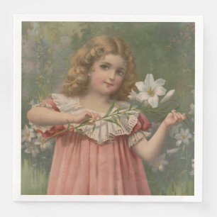 Paas schoonheden, Vintage Illustratie, 1898 Servet