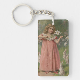 Paas schoonheden, Vintage Illustratie, 1898 Sleutelhanger