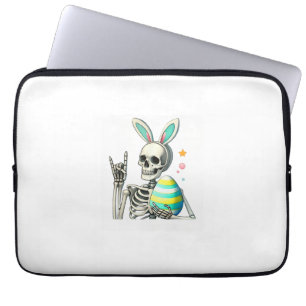 Paas Skelet Konijn Rots Hand Rocker Jongens Kinder Laptop Sleeve