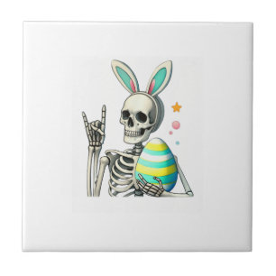 Paas Skelet Konijn Rots Hand Rocker Jongens Kinder Tegeltje