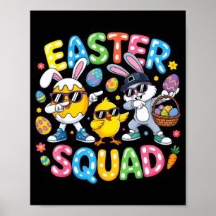 Paas squad konijn ei kuiken bemanning bijpassende poster