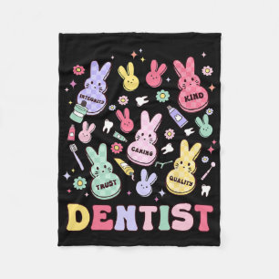 Paas Tandarts Retro Rdh Tandheelkundig Hygiënist T Fleece Deken