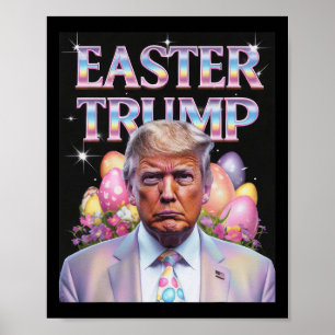 Paas Trump Grappige Paasviering Konijnenjacht Poster