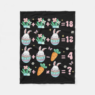 Paas Wiskunde Leraar Bunny Fractions Funny Rabbit Fleece Deken