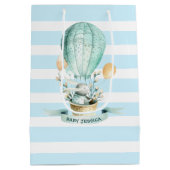 Paasballon en lentbloemen voor warme lucht medium cadeauzakje (Achterkant)