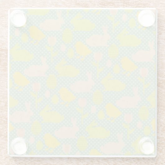 Paasbehangpapier Glazen Onderzetter (Achterkant)