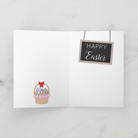 Paasbeugel en paasholidesholidage feestdagen kaart (Binnen)