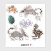 PaasBilby Flowers en Emus Set Sticker (Vel)