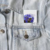 Paasblauw Afrikaans geweld Vierkante Button 5,1 Cm (In situ)