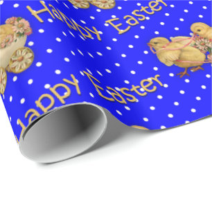 Paasblauw pooidop blauw cadeaupapier