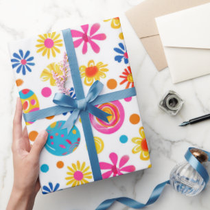 Paasbloemen cadeaupapier