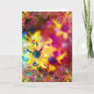 Paasbloemen digitale kunst feestdagen kaart