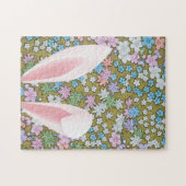 Paasbondsaar met kleurrijke Floral achtergrond Legpuzzel (Horizontaal)