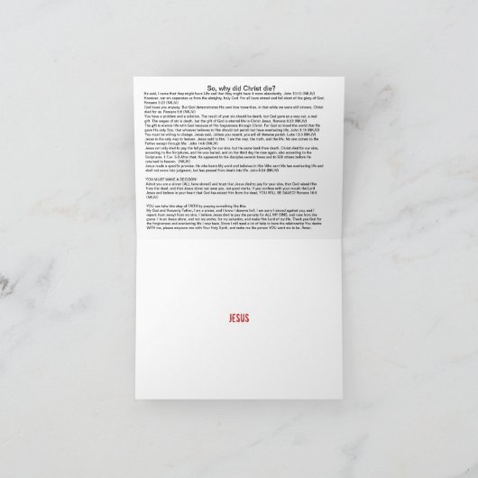 Paasboodschap met Kaart van het Evangelie (Binnen)