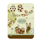 Paasboom en een waslijn met letters magneet (Verticaal)