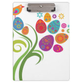 Paasboom met gekleurde eieren en bloemen klembord (Voorkant)