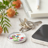 Paasboom met gekleurde eieren en bloemen sleutelhanger (Zijkant)