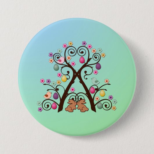 Paasboom Ronde Button 7,6 Cm (Voorkant)