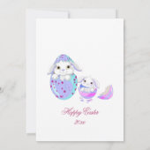 Paasbraweebrasebroed Bunny Floral Kaart (Achterkant)