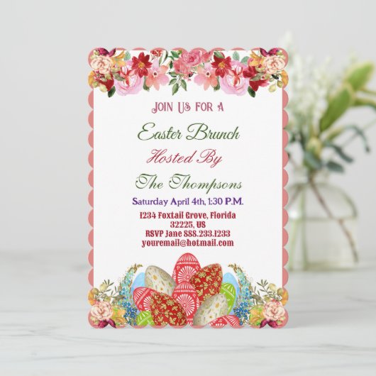 Paasbraweebroederij en damesgriep kaart (Staand voorkant)