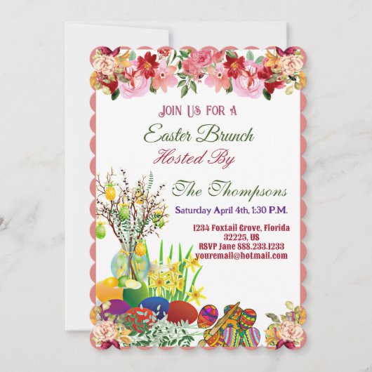 Paasbraweebroeken die de boom afbreken kaart (Voorkant)