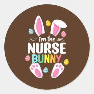 Paasbroodroosters en paaseieren ronde sticker