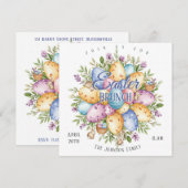 Paasbrunch - Bunny en Easter Egg Flower Kaart (Voorkant / Achterkant)