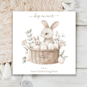 Paasbrunch & Egg Hunt Bunny Basket met eieren Servet