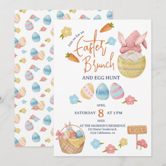 Paasbrunch Eieren Kabouter Waterverf Kaart