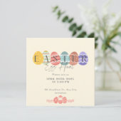 PaasBrunch en eitjes-hunt-bunny-marine Kaart (Staand voorkant)