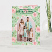 Paasbrunch Foto Pastel Roze & Groene Bloemen (Voorkant)