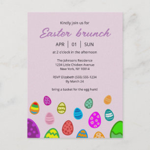 Paasbrunch Uitnodiging Briefkaart