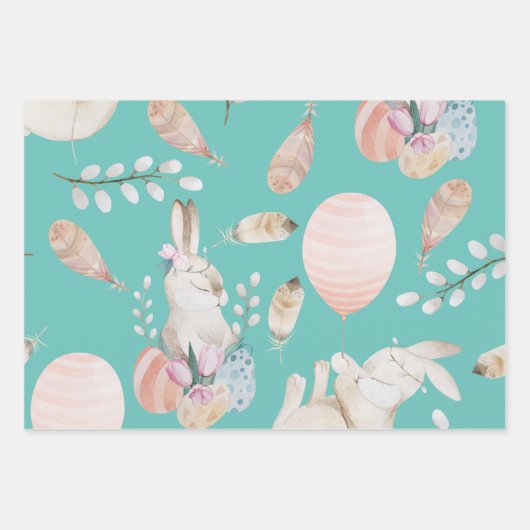 paasbundel en eitjes  inpakpapier vel (Voorkant 3)