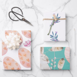  paasbundel en eitjes  inpakpapier vel