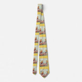  paasbundel en kuiken in buffelcontroles stropdas (Achterkant)