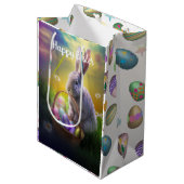 paasbundel en kuiken met eimanden medium cadeauzakje (Voorkant Gekanteld)