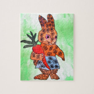 Paasbundel met oranje wortel legpuzzel