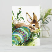 Paasbundel vintage feestdagenkaart (Staand voorkant)