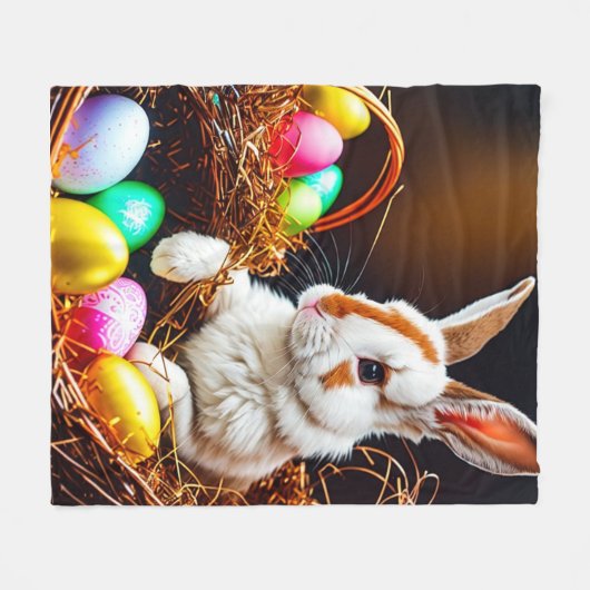 Paasbundelkorst en eieren fleece deken (Voorkant (Horizontaal))